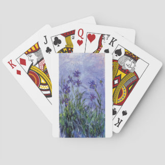 vintage bloemen lila-iris-1917 monet. speelkaarten