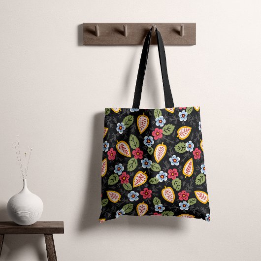 Vintage Bloemen Meerkleurig Tote Bag
