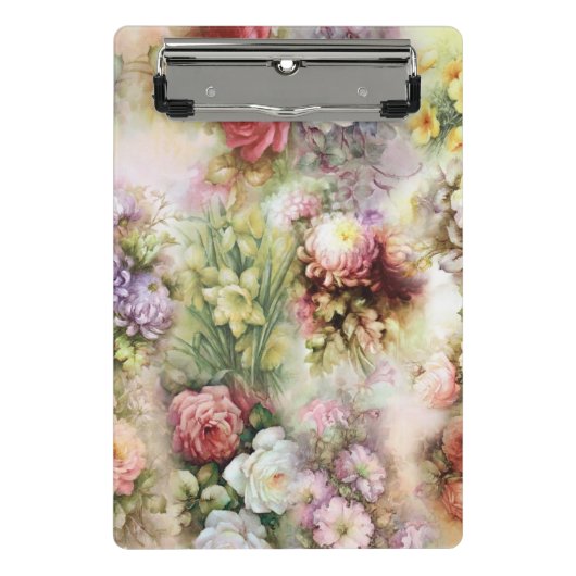 Vintage Bloemen Mini Klembord (Voorkant)