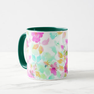 Vintage Bloemen Mok Kop Kunst