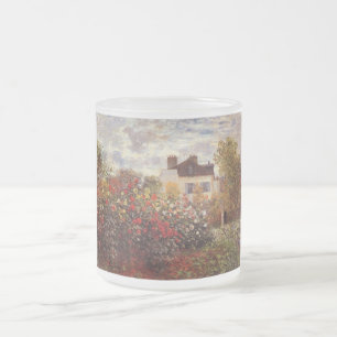 vintage bloemen monet-s-tuin-in-argenteuil-zon matglas koffiemok