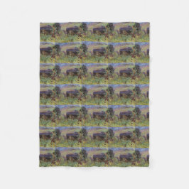 vintage bloemen Monet tuin beroemde kunstenaar Fleece Deken