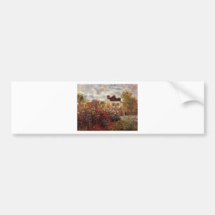 vintage bloemen monets-tuin-in-argenteuil-zon bumpersticker