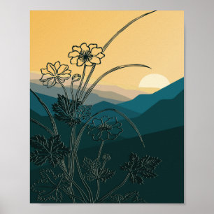 Vintage bloemen Natuur Planten botanische kunst Poster