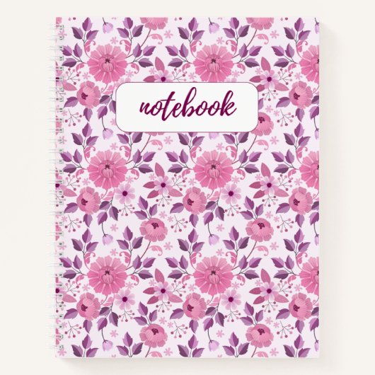Vintage Bloemen Notitieboek (Voorkant)