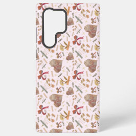 Vintage Bloemen & Papieren Harten Samsung Hoesje Samsung Galaxy Hoesje