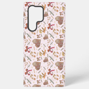 Vintage Bloemen & Papieren Harten Samsung Hoesje Samsung Galaxy Hoesje