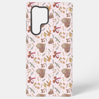 Vintage Bloemen & Papieren Harten Samsung Hoesje Samsung Galaxy Hoesje