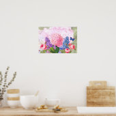 Vintage bloemen Poster (Keuken)