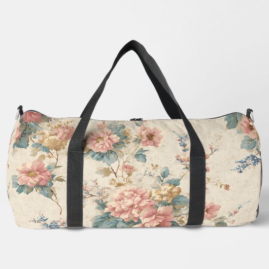 Vintage Bloemen Reis Plunjezak (Voorkant)