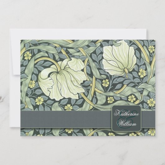 vintage bloemen - repetities tijdens het diner kaart (Voorkant)