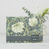 vintage bloemen - repetities tijdens het diner kaart (Staand voorkant)