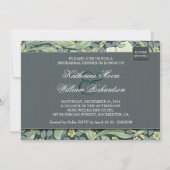 vintage bloemen - repetities tijdens het diner kaart (Achterkant)