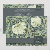 vintage bloemen - repetities tijdens het diner kaart (Voorkant / Achterkant)