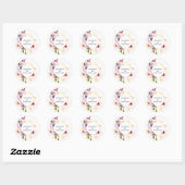 Vintage Bloemen Ronde Sticker (Vel)