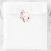Vintage Bloemen Ronde Sticker (Tas)