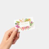Vintage Bloemen Roze Pastel Event Planner Badge (Handheld)