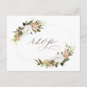 Vintage Bloemen RSVP Briefkaart (Voorkant)