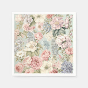 Vintage Bloemen Servetten