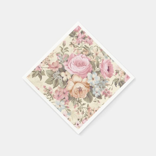 Vintage bloemen servetten (Hoek)