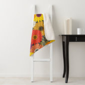 vintage bloemen sherpa deken (In situ)