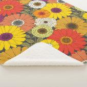 vintage bloemen sherpa deken (3/4)