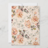 Vintage bloemen verjaardag kaart (Achterkant)