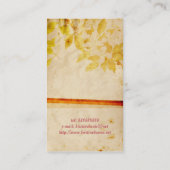 Vintage bloemen visitekaartje (Achterkant)