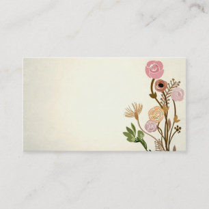 Vintage bloemen Visitekaartje