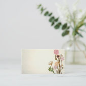 Vintage bloemen Visitekaartje (Staand voorkant)