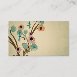 Vintage bloemen Visitekaartje