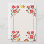 Vintage Bloemen voor kattebonnen Kaart (Achterkant)