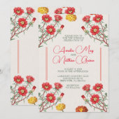 Vintage Bloemen voor kattebonnen Kaart (Voorkant / Achterkant)