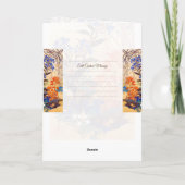 Vintage bloemen waterverf-oosterse trilling kaart (Achterkant)