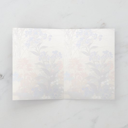 Vintage bloemen waterverf-oosterse trilling kaart (Binnen)