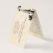 Vintage bloemen waterverf-oosterse trilling visitekaartje (Achterkant)