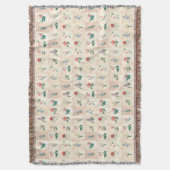 Vintage bloemen Waterverven Grootmoeder Blanket Deken (Voorkant Verticaal)