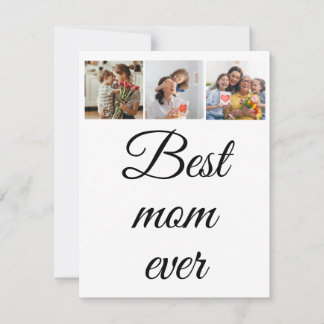 Vintage Bloemencollage Foto Moederdag Kaart