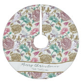 Vintage bloemend monogram kerstboom rok (Voorkant)