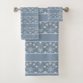 Vintage Bloemendamask Badkamer Handdoeken Set