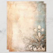 Vintage bloemendamaskerpatroon  (Voorkant / Achterkant)