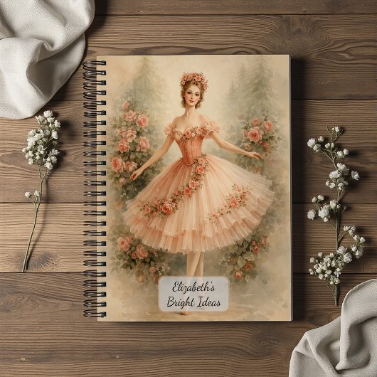 Vintage Bloemendanseres Notitieboek