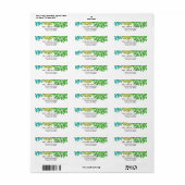 Vintage Bloemendecoratie Etiket (Full Sheet)
