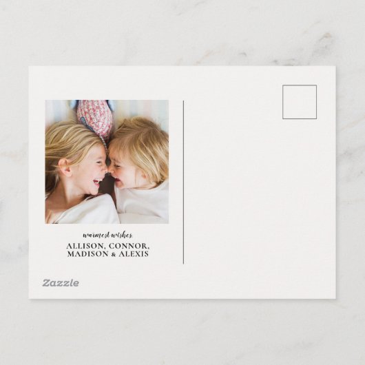 Vintage Bloemendennen Feestdagenkaart (Achterkant)