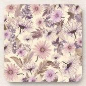 Vintage bloemendesign  bier onderzetter (Voorkant)