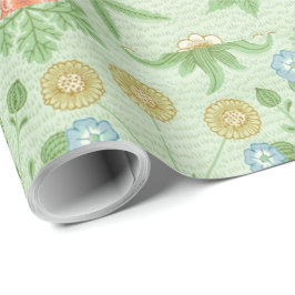 Vintage bloemendessin roze blauw William Morris ma Cadeaupapier