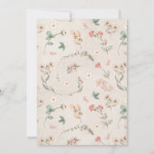 Vintage bloemendossier Jongens babyshower Kaart (Achterkant)