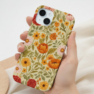vintage bloemendroom wilde bloemen kunst iPhone 15 case