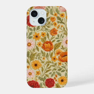 vintage bloemendroom wilde bloemen kunst iPhone 15 case