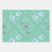 Vintage bloemendruk inpakpapier vellen (Voorkant 2)
